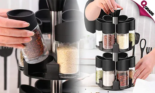 12-Piece Rotatable Spice Rack!